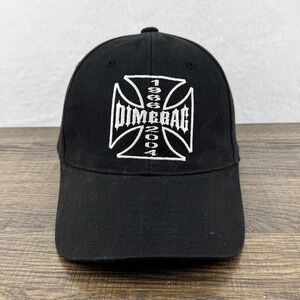 Dimebag Hat Cap Strap Back Black Memorial Logo Magic Headwear Mens Rock Band
